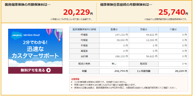任意継続保険料と国民健康保険料を比較する 任意継続保険料と国民健康保険料を比較する